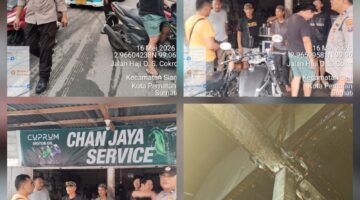Polsek Siantar Utara Respon Cek TKP Kebakaran di Jalan HOS Cokro Aminoto