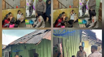Kapolsek Siantar Selatan Kunjungi dan Berikan Bansos Kepada Warga yang Anak Mengalami Malnutrisi 
