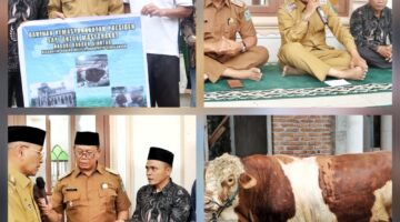 Serahkan Hewan Qurban Bantuan Presiden RI di Masjid Al-Aksho Gunung Malela, Bupati Simalungun Ucapkan Terimakasih