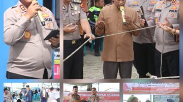 Kapolres Simalungun Pimpin Pemotongan 12 Sapi dan 13 Kambing Qurban, 1.200 Paket Daging Disalurkan ke Masyarakat