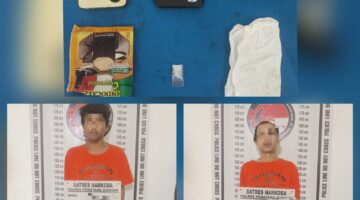 Polres Pematangsiantar Amankan Dua Warga Simalungun Sedang Duduk Di sepeda Motor Miliki Sabu