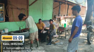 Polsek Siantar Martoba Sambang Kamtibmas Tekankan Pentingnya Partisipasi Jaga Lingkungan