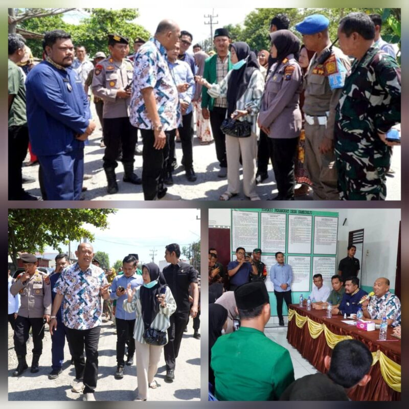 Foto : Bupati Langkat berdialog bersama warga desa sambirejo. 