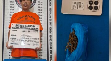 Polres Pematangsianțar Amankan Pemilik Ganja 21,66 Gram di Jalan Sitalasari