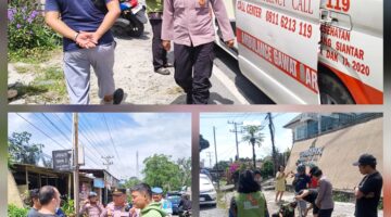 Kapolsek Siantar Marihat Respon Cepat Cek dan Evakuasi Warga Diduga ODGJ Tergeletak Lemas di Jalan Parapat KM 6