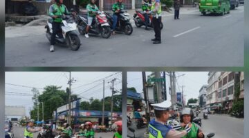 Sat Lantas Polres Pematangsiantar Laksanakan Binluh dan Dikmas Lantas kepada Pengendara Gojek 