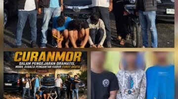 URC Jatanras Sat Reskrim Polres Simalungun Bekuk Tiga Pelaku Curanmor dalam Pengejaran Dramatis, Mobil Avanza Pengantar Kabur Turut Disita
