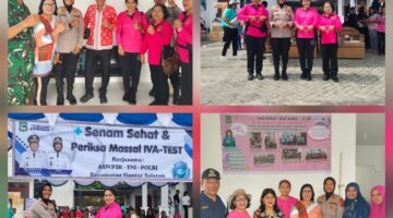 Kapolsek Siantar Selatan Hadiri Senam Sehat dan Periksa Massal IVA Test se Kecamatan Siantar Selatan