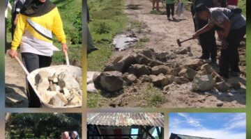 Gotong Royong Bersama dan Tinjau Pintu Air PLTA Bahbolon, Kecamatan Dolok Batu Nanggar Perkuat Antisipasi Banjir