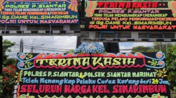 Berhasil Ungkap Kasus Pencurian dengan kekerasan, Polres Pematangsiantar Dibanjiri Papan Bunga Ucapan Selamat
