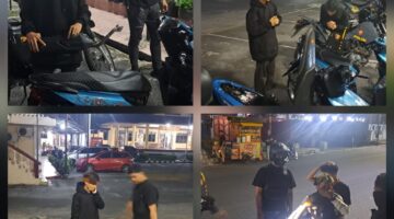 Patroli Polres Pematangsiantar Pada Minggu Malam Amankan Empat Sepedamotor Knalpot Brong