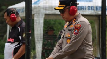 Kapolres Binjai Latihan Menembak Bersama Forkopimda Binjai 