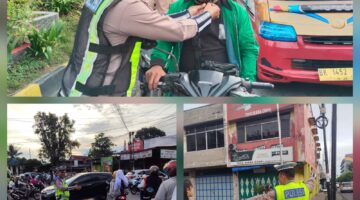 Polantas Menyapa, Sat Lantas Polres Pematangsiantar Berikan Binluh 