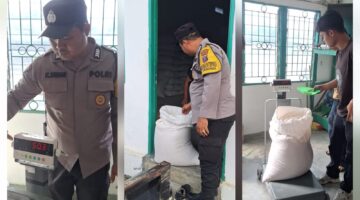 Polsek Siantar Marihat Dampingi Penjualan 450 Kg Hasil Panen Jagung Petani Binaan ke Bulog
