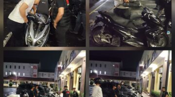 Saat Patroli,Polres Pematangsiantar Amankan Tiga Sepedamotor Knalpot Brong