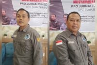 Foto istimewah ketua DPD PJS Sumut sebelah kiri, Sekjen PJS DPD Sumut kanan