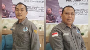 Foto istimewah ketua DPD PJS Sumut sebelah kiri, Sekjen PJS DPD Sumut kanan