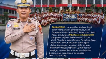 Dedikasi Tinggi, Kanit Gakkum Lantas Polres Simalungun Jadi Irup, Ajarkan Keselamatan Berlalu Lintas ke Siswa SD