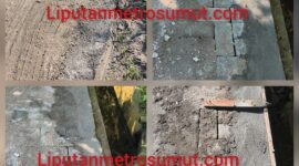 Foto : proyek pembangunan Paving block di nagori dolok Mainu, kecamatan dolok batunanggar manggar diduga asal jadi. 