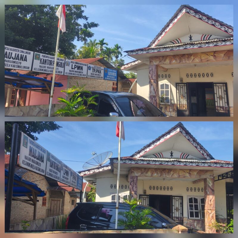Foto : Kantor Pangulu Nagori Margo Mulio, kecamatan Gunung Malela, Kabupaten Simalungun. 