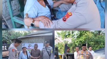 Kapolres Langkat Tunjukkan Kepedulian Sosial Melalui Program Bedah Rumah Sambut Hari Bhayangkara Ke-80
