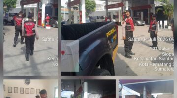 Pastikan Situasi Aman,Sat Samapta Polres Pematangsiantar Monitoring Pengisian BBM di SPBU