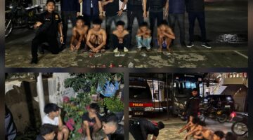 Saat Patroli, Polres Pematangsiantar Amankan Lima Remaja Diduga Ngelem di Jalan Sidomulyo