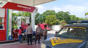 Guna Menjaga Keamanan Wilayah, Polsek Padang Tualang Rutin Melaksanakan Patroli Obyek Vital Pada SPBU