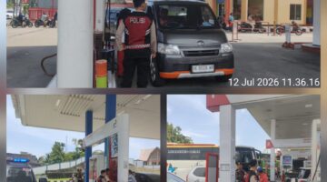 Antisipasi Guantibmas Sat Samapta Polres Pematangsianțar Monitoring Pengisian BBM di SPBU 