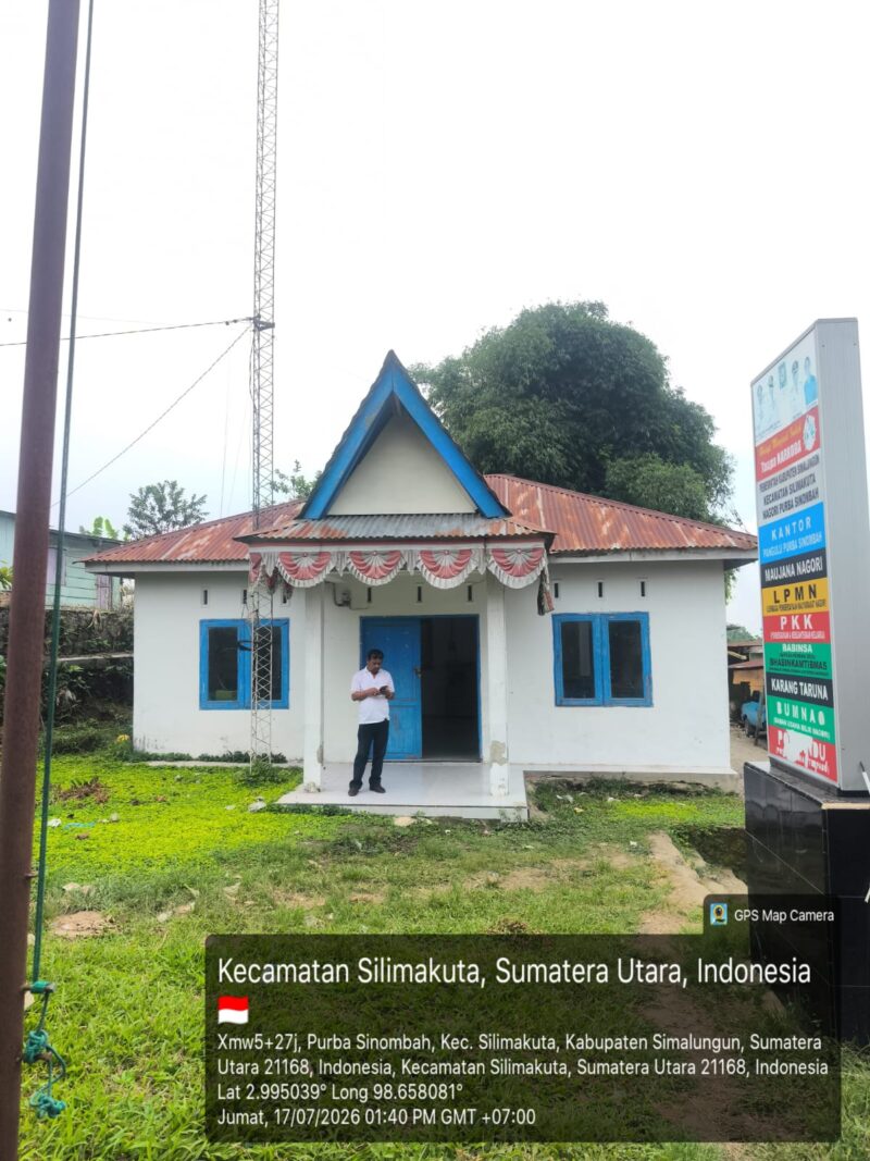 Foto : kantor pangulu nagori Purba Sinombah, kecamatan Silimakuta, Kabupaten Simalungun 