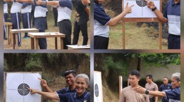Asah Kemampuan,Kapolres Pematangsiantar Pimpin Latihan Menembak 