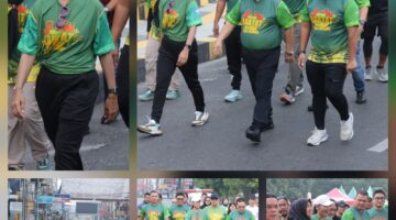 Perkuat Sinergitas,Kapolres Pematangsiantar Gerak Jalan Santai Bersama Forkopimda dan Masyarakat