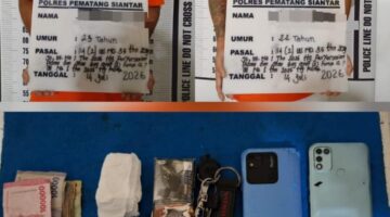 Polres Pematangsiantar Amankan Dua Pemuda Miliki Sabu 14,75 Gram di Jalan Seram
