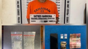 Polres Pematangsianțar Amankan Residivis Miliki Sabu 1,87 Gram di Jalan Raya 