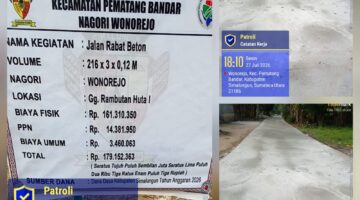 Proyek Dana Desa Rp178 Juta di Nagori Wonorejo Disorot, Kinerja Pangulu Diminta Diklarifikasi: Transparansi Jangan Sekadar Slogan
