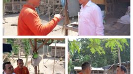 Foto : Wakil Bupati Simalungun Benny Gusman Sinaga meninjau BUMNag Jaya Baroka yang berada di Nagori Bandar Selamat. 
