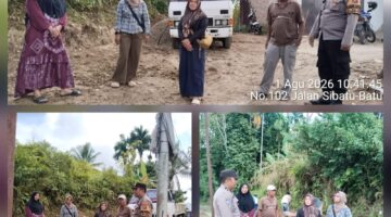 Bhabinkamtibmas Sambang Kamtibmas kepada Pokmas di Jalan Irigasi Blok III