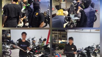 Patroli Rutin Timsus Dayok Mirah Polres Pematangsiantar Amankan Dua Sepedamotor Knalpot Brong