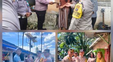 Polsek Siantar Selatan Berikan Bansos kepada Warga Kurang Mampu dan Bagikan Bendera Merah Putih di Jalan Vihara