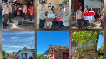 Polsek Siantar Utara Berbagi Kepada Warga Sambut HUT Kemerdekaan RI Ke 81 