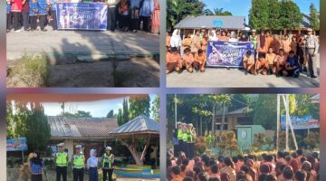 Polantas Karib, Sat Lantas Polres Pematangsiantar Berikan Himbauan dan Edukasi Lalu Lintas di SMP Negeri 9