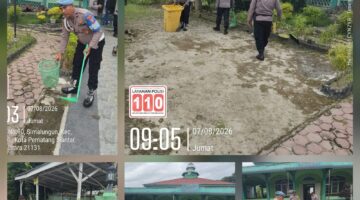 Sambut HUT Kemerdekaan RI Ke 81, Polsek Siantar Selatan Bersihkan Rumah Ibadah 