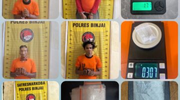 Kurun Waktu Tiga Hari, Satres Narkoba Polres Binjai Tangkap Lima Terduga Bandar Narkoba