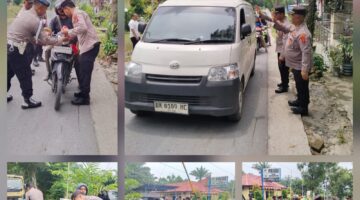 Sambut HUT Kemerdekaan Ke 81 RI,Polsek Siantar Martoba Bagikan Bendera Merah Putih kepada Masyarakat 