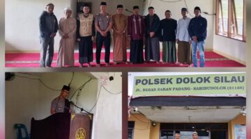 Kapolsek Dolok Silau Jadi Imam dan Khatib Salat Jumat, Ajak Warga Nagori Cingkes Bersama Jaga Keamanan Kampung