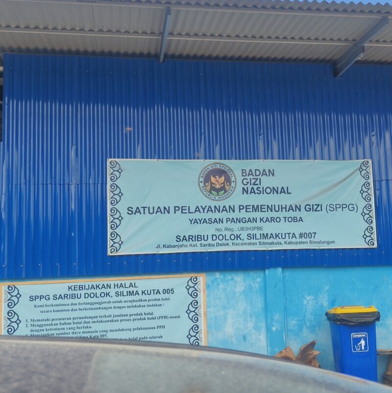 Foto tampak dari depan SPPG Yayasan Pangan Karo Toba, Seribu Dolok 007