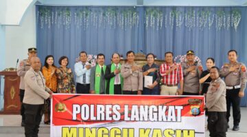 Polres Langkat Gelar Minggu Kasih, Ajak Jemaat GKI Bersama Jaga Kamtibmas dan Waspadai Kejahatan Siber