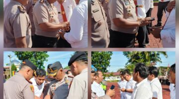Mendadak! Usai Apel Pagi, Kapolres Simalungun Langsung Cek HP Personel Antisipasi Judi Online dan Pinjol