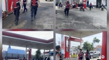 Sat Samapta Polres Pematangsiantar Patroli dan Monitoring SPBU Pertamina Guna Ciptakan Situasi yang nyaman 