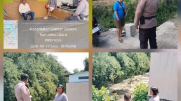 Polsek Siantar Selatan Monitoring Jembatan Rusak Diwilkumnya